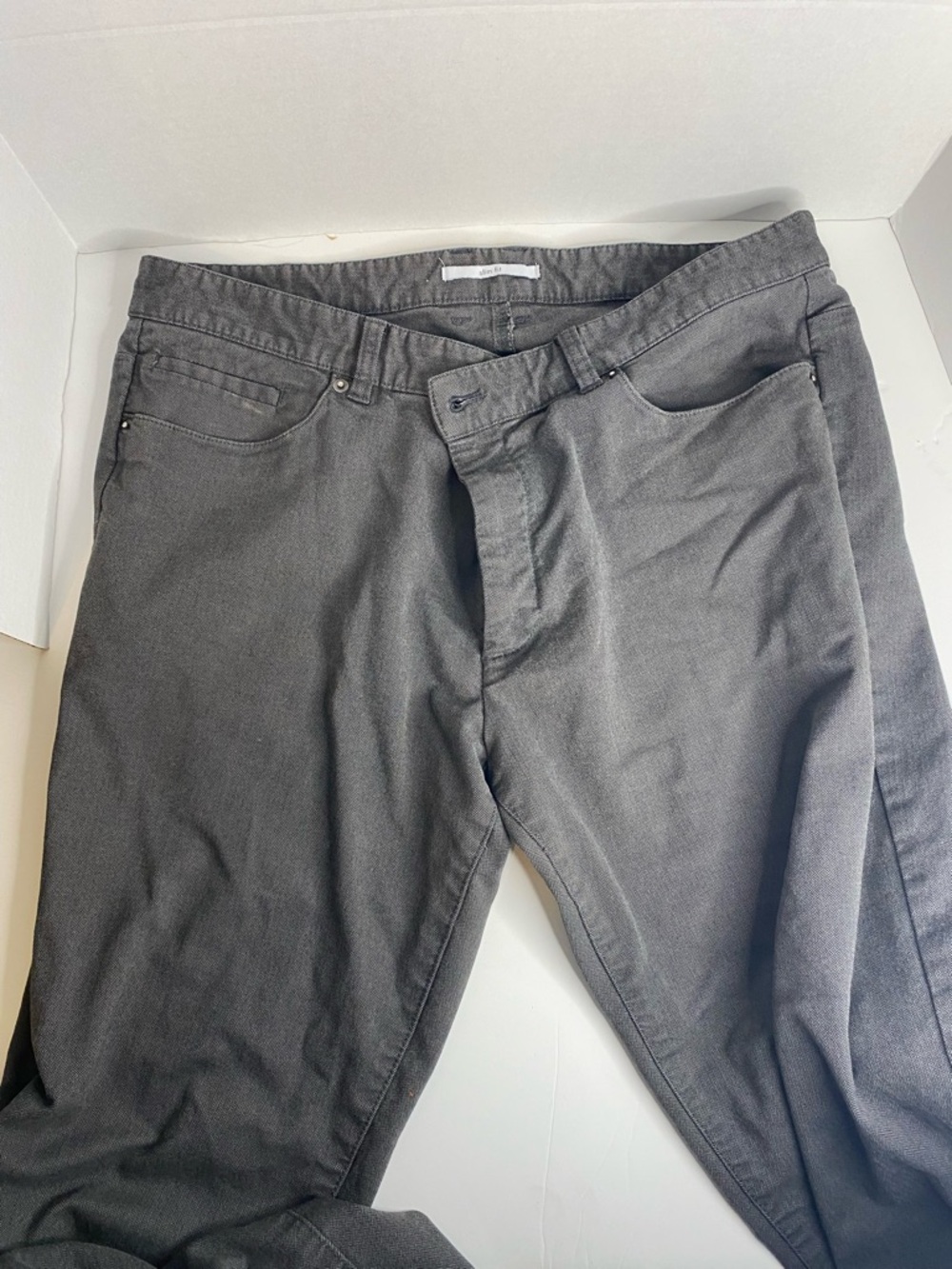 Calvin Klein Men's Gray Chinos